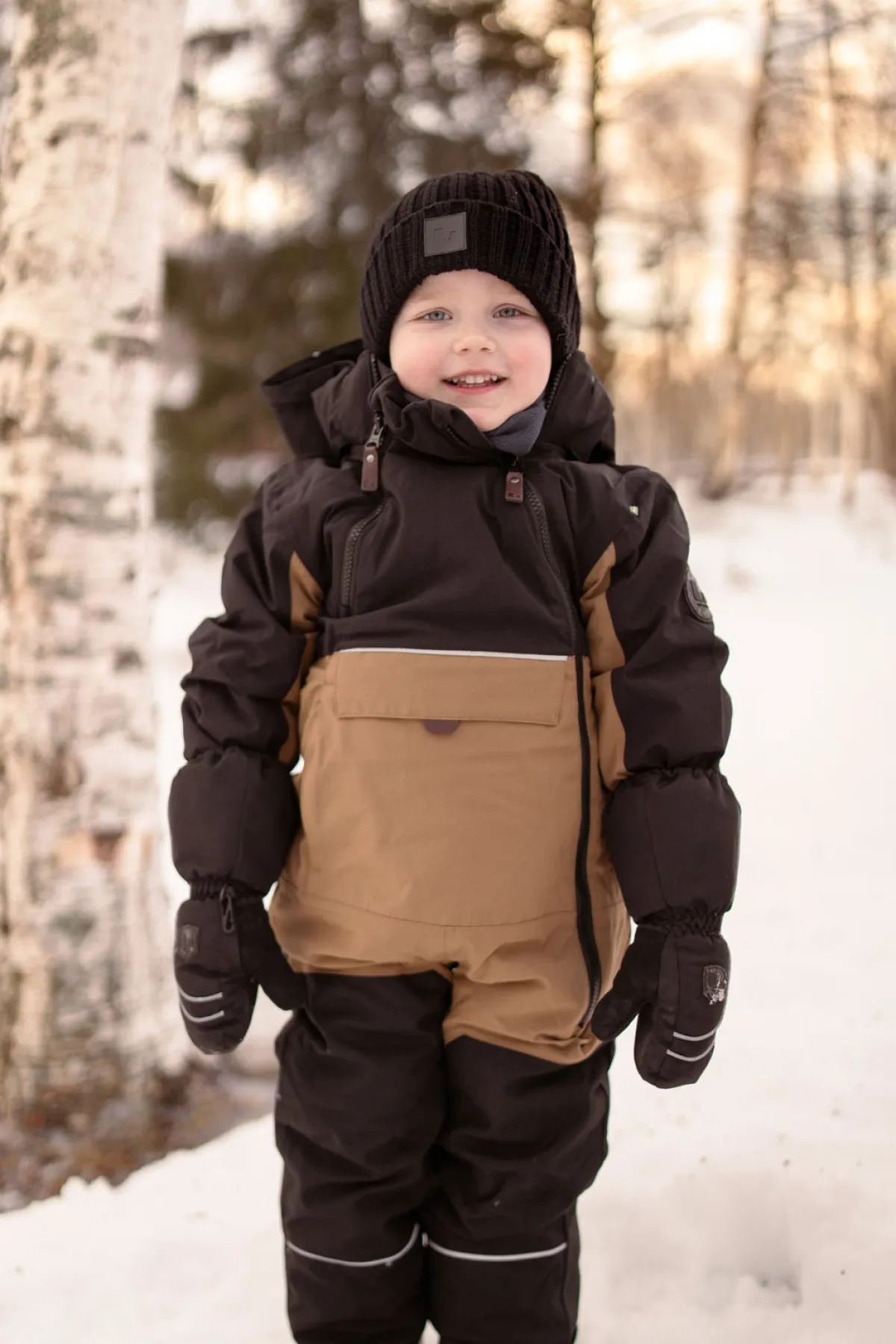 Flyverdragter|Lindberg Anorak Flyverdragt, Potato Brun/Sort