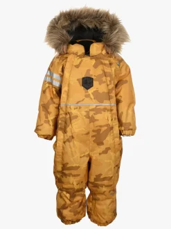 Overtøj|Lindberg Camo Babyflyverdragt, Yellow Gul