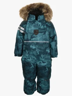 Børn Lindberg Flyverdragter-Camo Babyflyverdragt, Lagoon