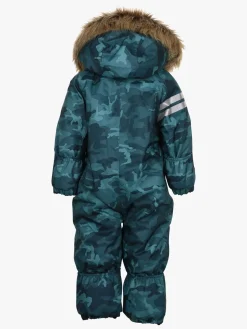 Børn Lindberg Flyverdragter-Camo Babyflyverdragt, Lagoon