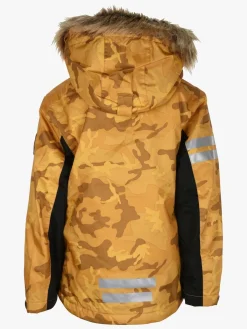 Børn Lindberg Vintertøj-Camo Vinterjakke, Yellow