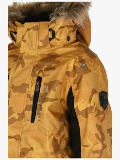 Børn Lindberg Vintertøj-Camo Vinterjakke, Yellow