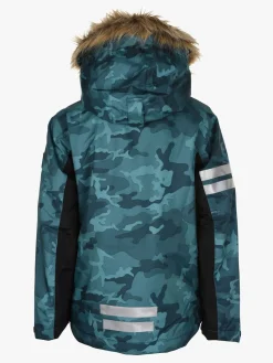 Børn Lindberg Vintertøj-Camo Vinterjakke, Lagoon