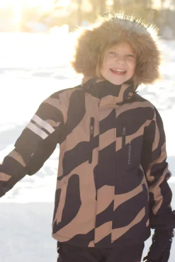 Børn Lindberg Vintertøj-Colden Vinterjakke, Beige/Black