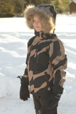 Børn Lindberg Vintertøj-Colden Vinterjakke, Beige/Black