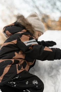 Børn Lindberg Vintertøj-Colden Vinterjakke, Beige/Black