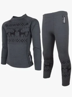 Undertøj|Uldtøj|Lindberg Kåbdalis Skiundertøj Merinomix, Anthracite Grå