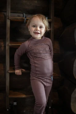 Børn Lindberg Undertøj|Uldtøj-Kåbdalis Skiundertøj Merinomix, Dusty Mauve