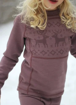 Børn Lindberg Undertøj|Uldtøj-Kåbdalis Skiundertøj Merinomix, Dusty Mauve