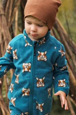 Fleecetøj|Lindberg Luleå Fleecedragt, Dark Teal Grøn/Blå