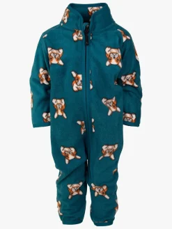 Fleecetøj|Lindberg Luleå Fleecedragt, Dark Teal Grøn/Blå