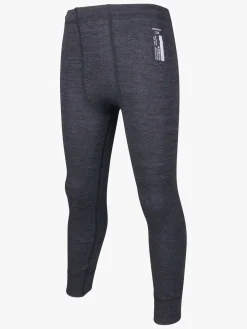 Undertøj|Uldtøj|Lindberg Merino Skiundertøj JR Merinomix, Black Melange Sort