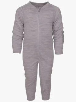 Undertøj|Uldtøj|Lindberg Merino Termoundertøjs-heldragt Merinomix, Gråmeleret Grå