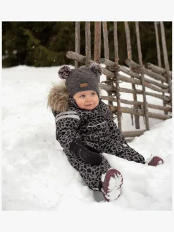 Børn Lindberg Uldtøj|Vintertøj-Norrbotten Hue Uldblanding, Anthracite