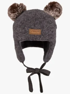Børn Lindberg Uldtøj|Vintertøj-Norrbotten Hue Uldblanding, Anthracite