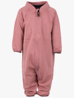 Børn Lindberg Heldragter|Uldtøj-Rocco Merino Babyflyverdragt, Rose