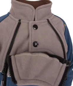 Fleecetøj|Lindberg Stormy Vindtæt Fleecedragt, Grå/Mørkeblå Blå/Grå