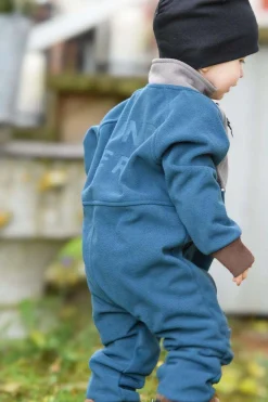 Fleecetøj|Lindberg Stormy Vindtæt Fleecedragt, Grå/Mørkeblå Blå/Grå