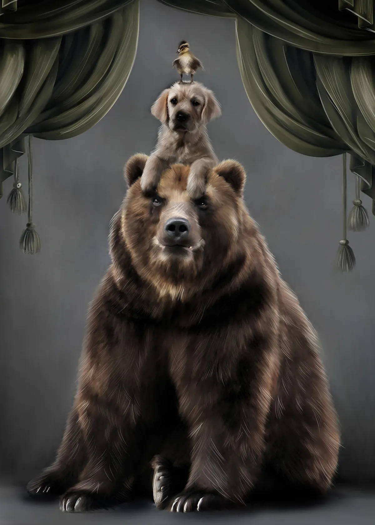 Børn LinnWold Interiør-Linn Wold Plakat 70x100 Teddy & buds