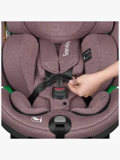 Autostole 9-36 Kg|Lionelo Harmony i-Size Autostol, Pink Mauve Bamboo Lyserød