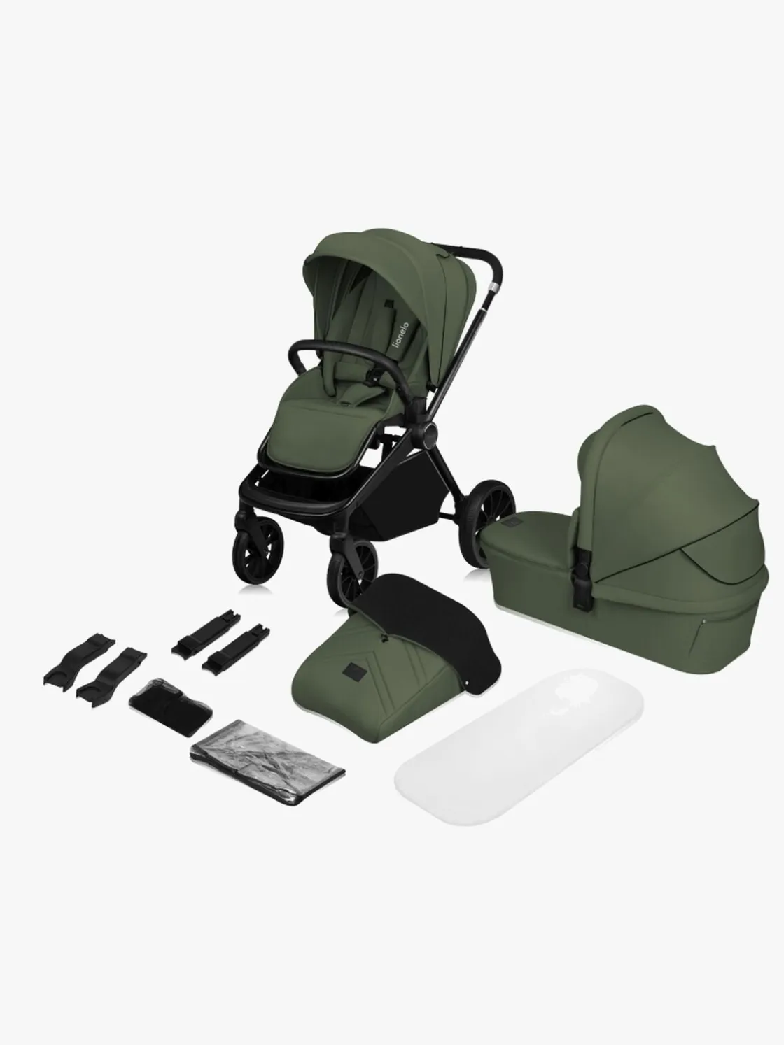 Duo- & Kombivogne|Lionelo MIKA Plus 2-in-1 Duovogn, Green Olive Grøn