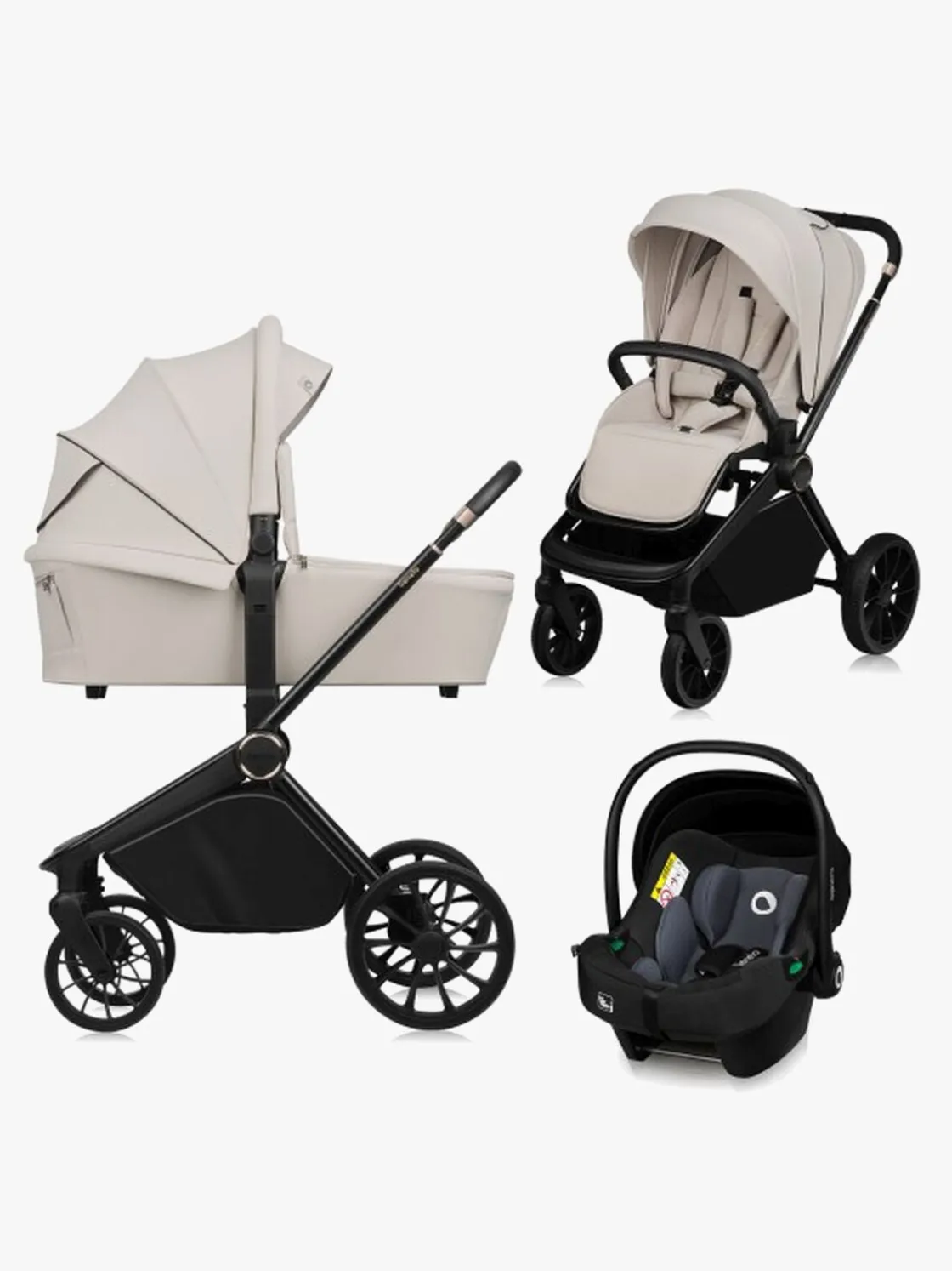 Duo- & Kombivogne|Lionelo MIKA Plus 3-in-1 Duovogn, Sand Beige