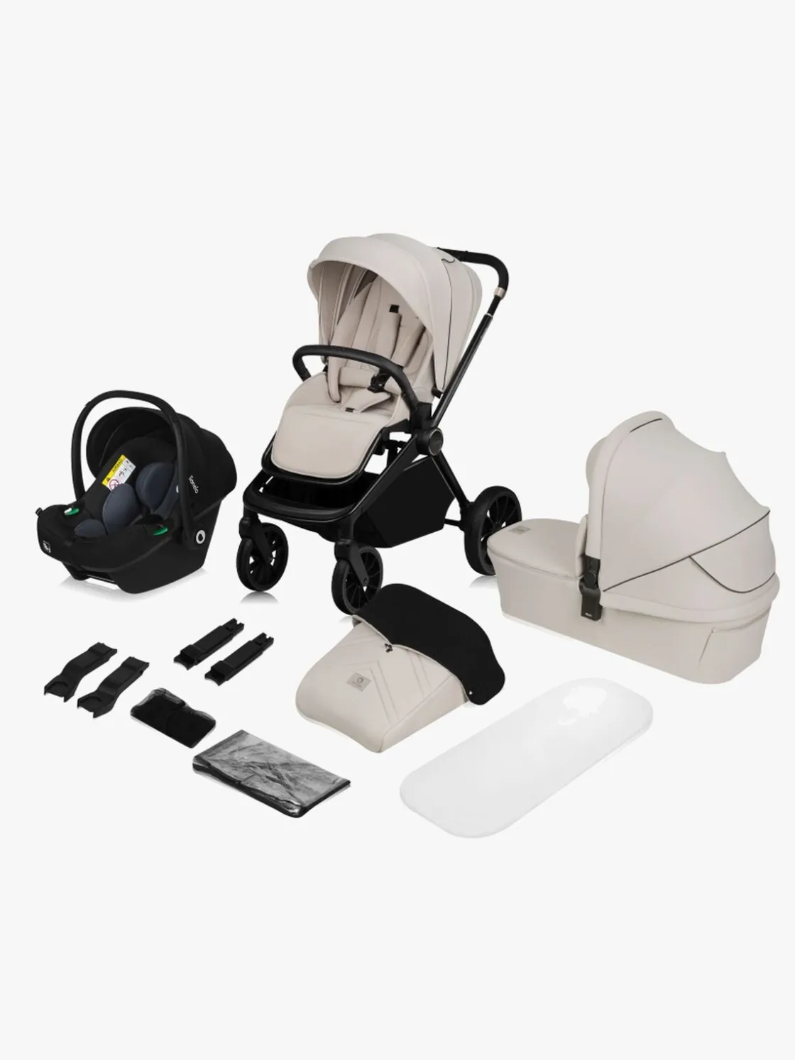 Duo- & Kombivogne|Lionelo MIKA Plus 3-in-1 Duovogn, Sand Beige