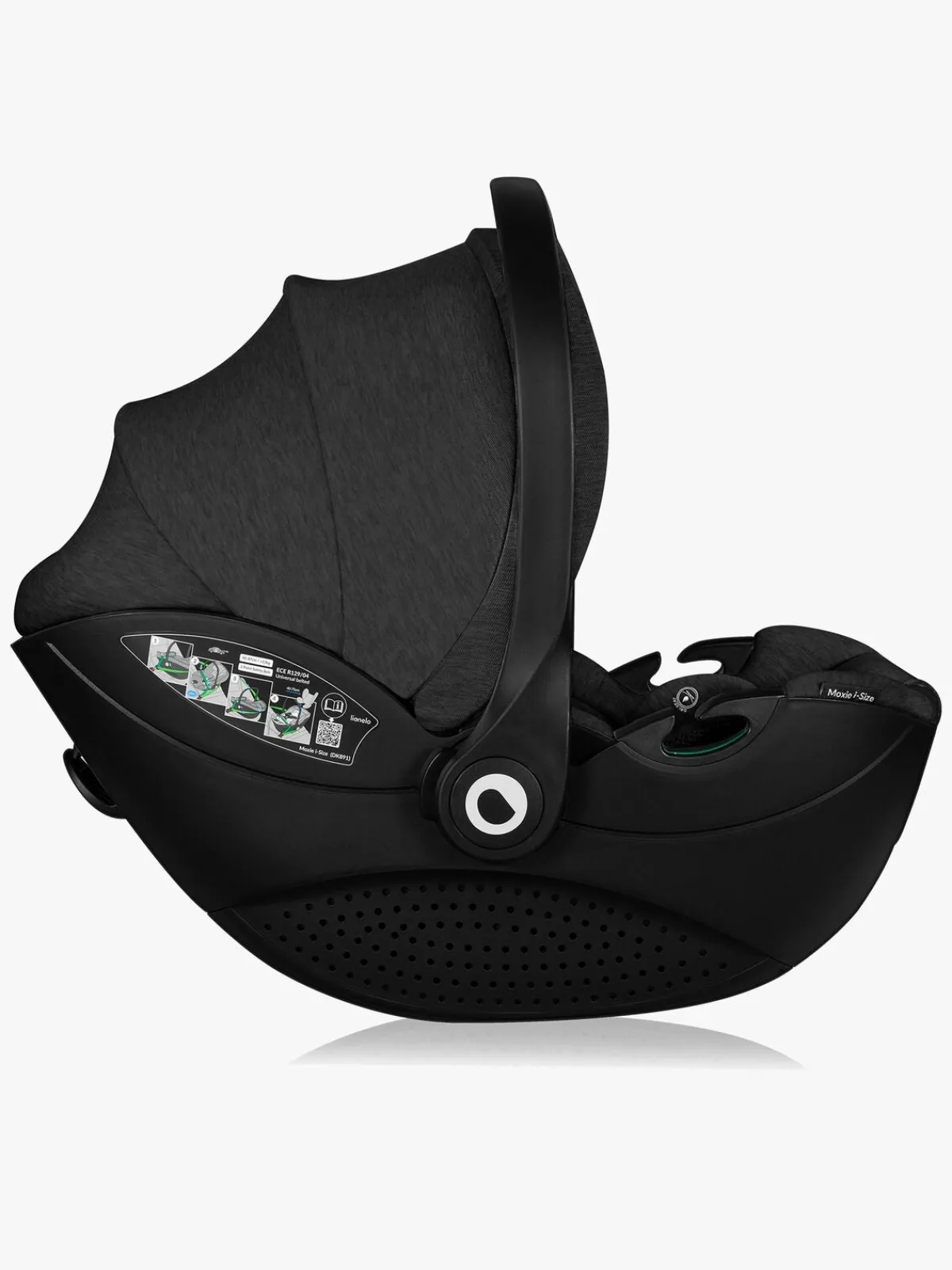 Lionelo Autostole 0-13 Kg-Moxie i-Size Autostol Baby inkl. Base, Black Carbon