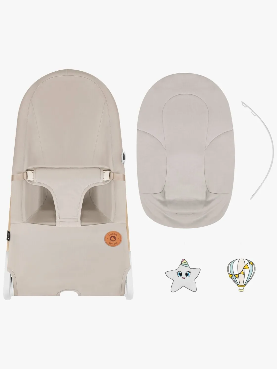 Skråstole & Babygynger|Lionelo Skråstol LILAC, Beige Sand