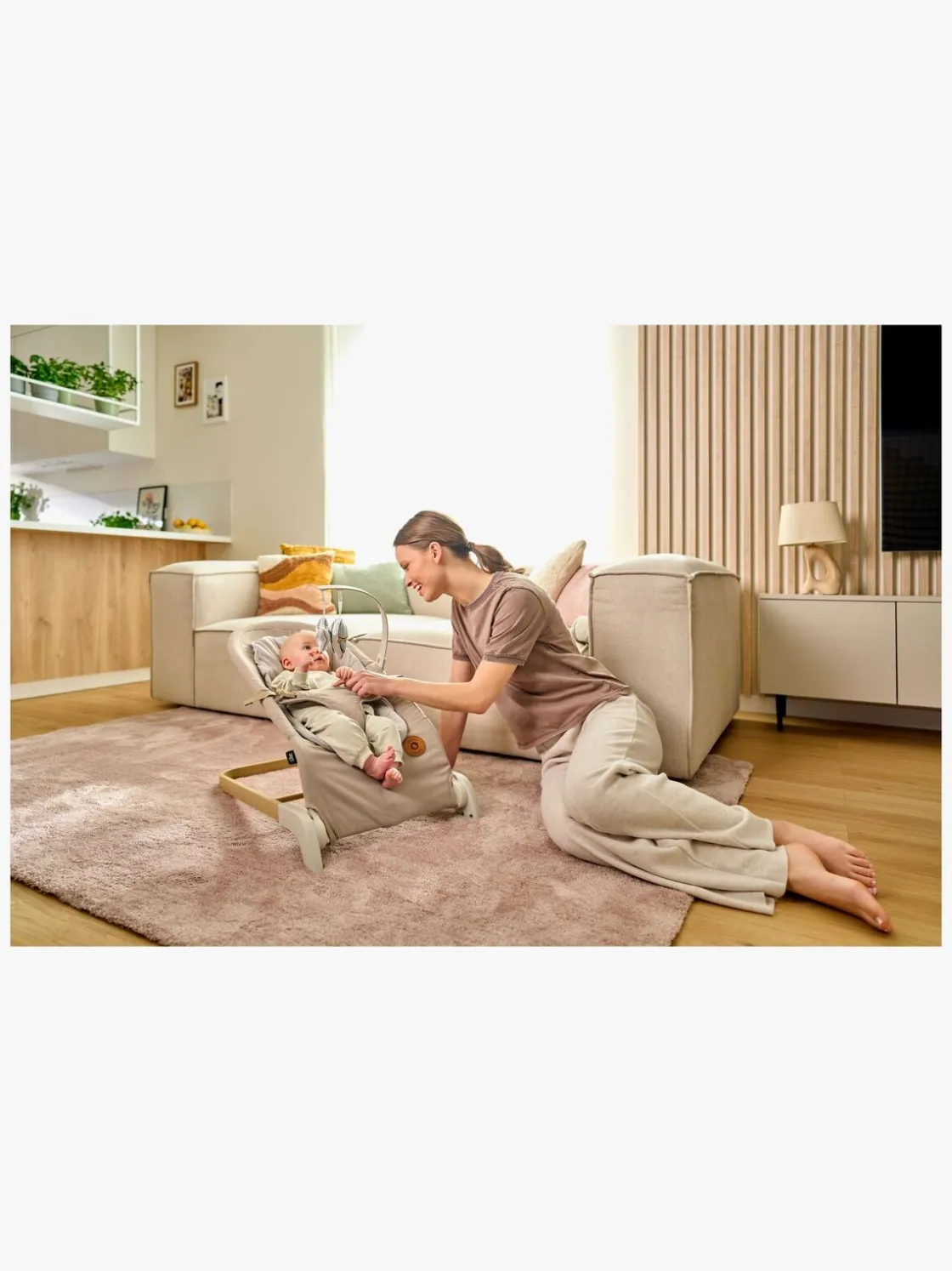 Skråstole & Babygynger|Lionelo Skråstol LILAC, Beige Sand