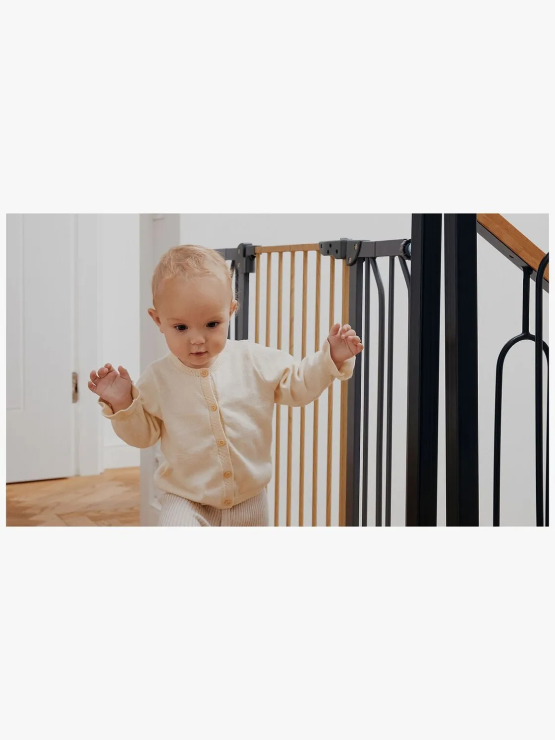 Sikkerhed|Lionelo Truus Slim Sikkerhedsgitter, Grey Graphite/Natural Grå/Beige