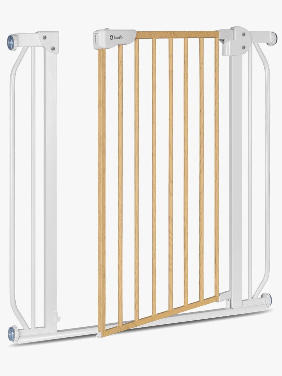 Sikkerhed|Lionelo Truus Slim Sikkerhedsgitter, White/Natural Hvid/Beige