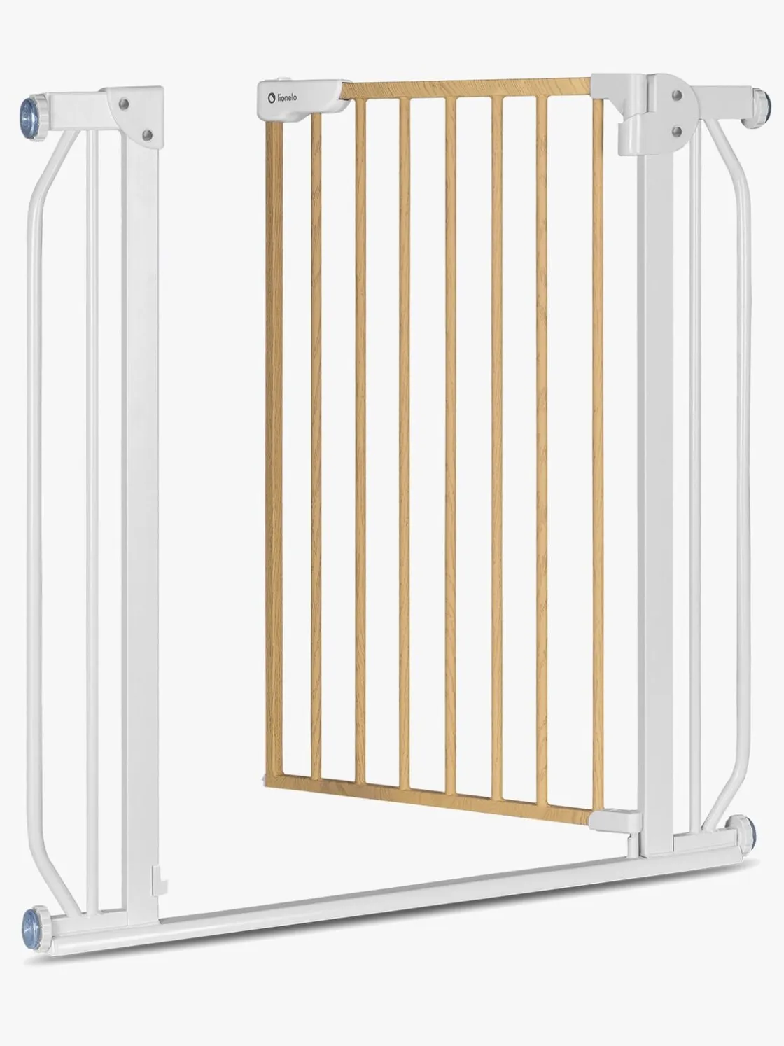 Sikkerhed|Lionelo Truus Slim Sikkerhedsgitter, White/Natural Hvid/Beige