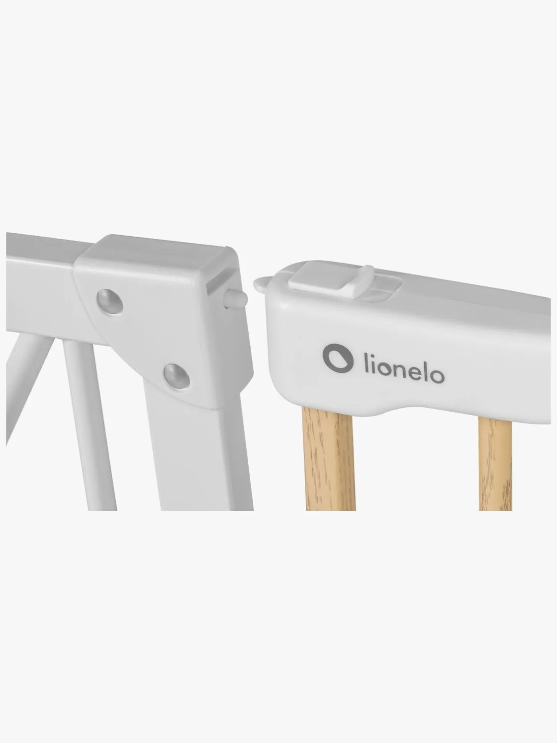 Sikkerhed|Lionelo Truus Slim Sikkerhedsgitter, White/Natural Hvid/Beige