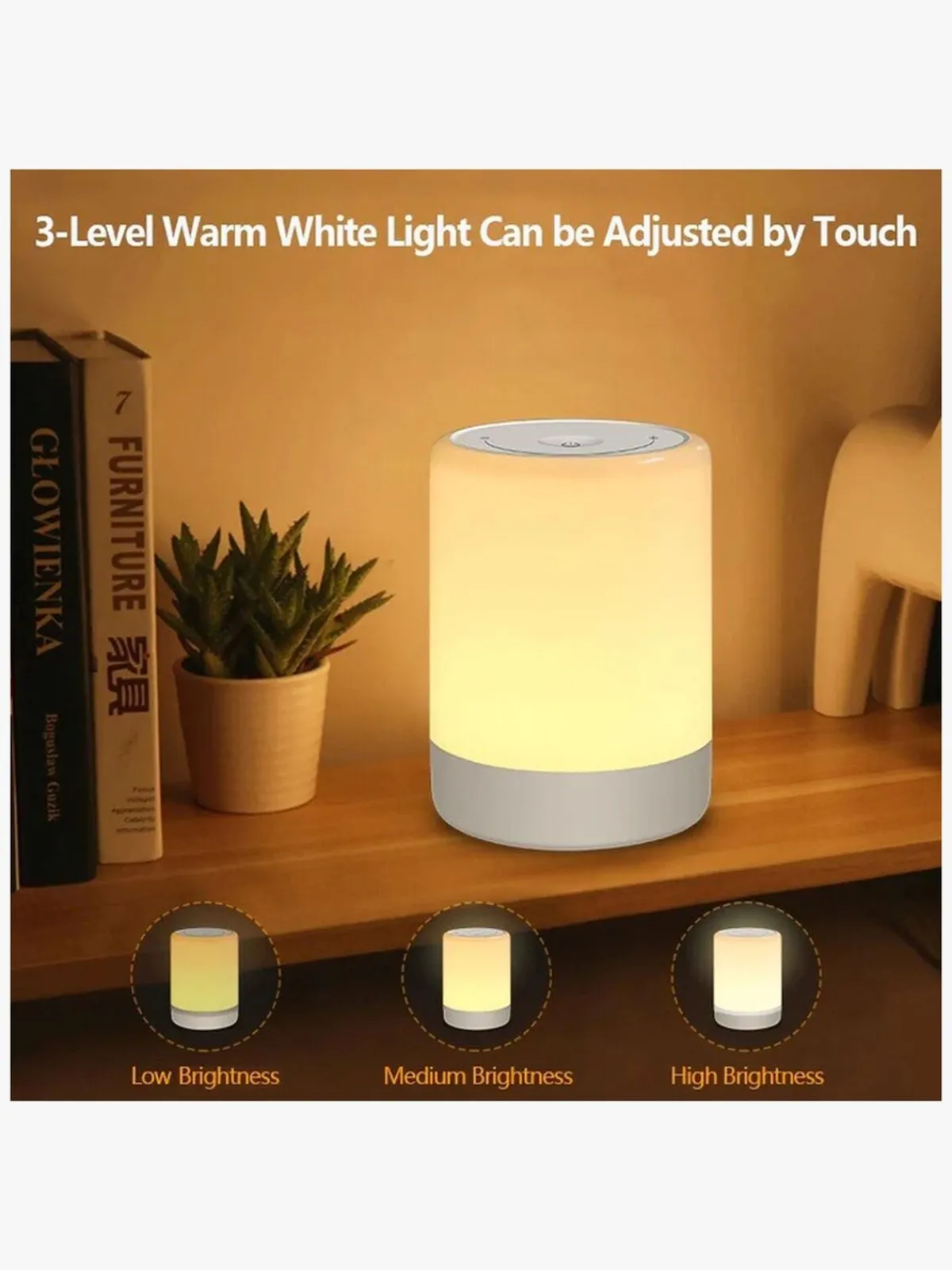 Lamper & Belysning|Lippa Colorful Touch Natlampe, Hvid