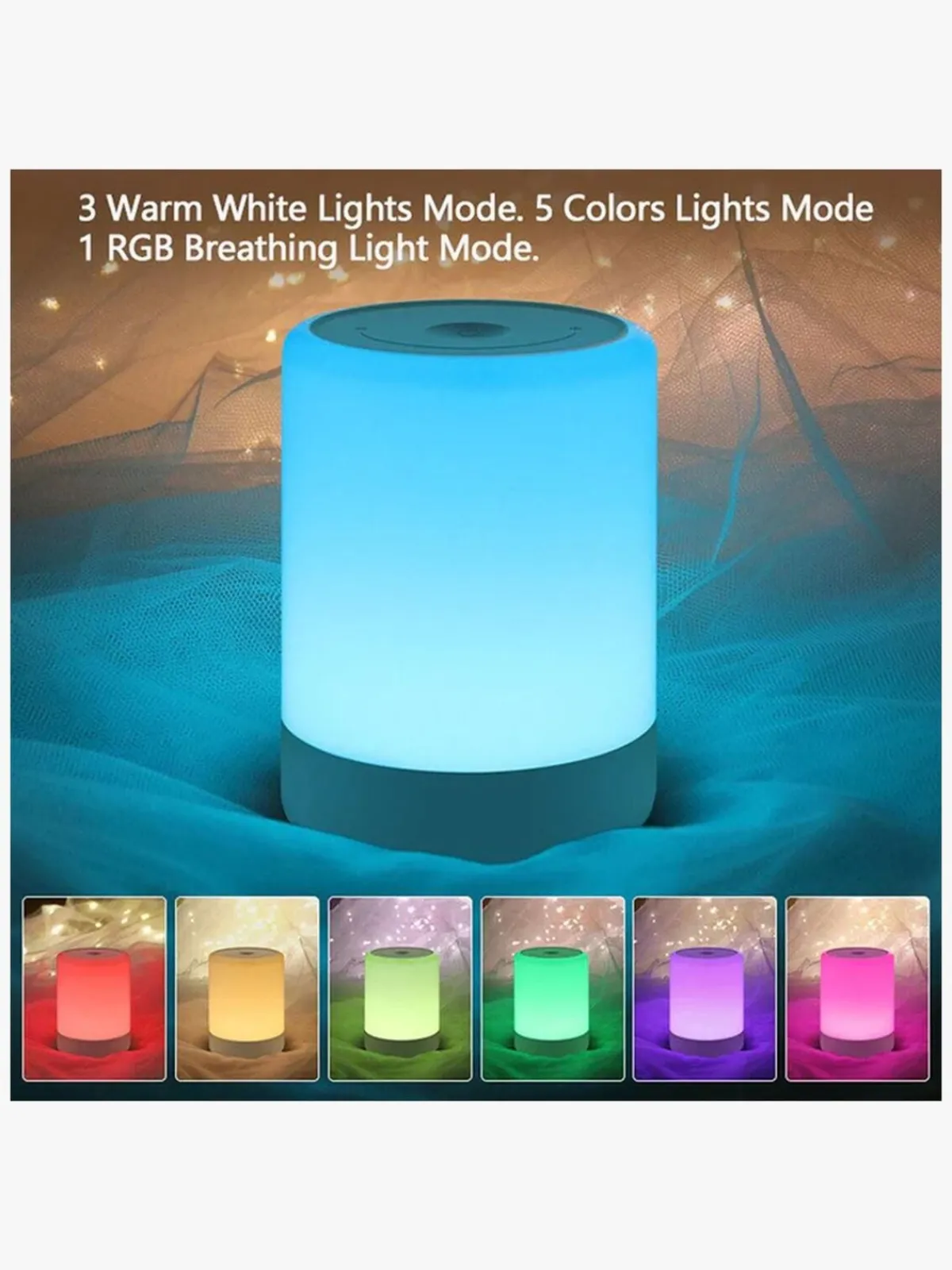 Lamper & Belysning|Lippa Colorful Touch Natlampe, Hvid