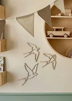 Interiør|Liswycina lis wycina Swallows Vægdekoration Træ