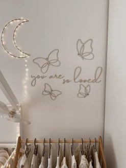 Interiør|Liswycina lis wycina You Are So Loved 3 Vægdekoration Sommerfugle