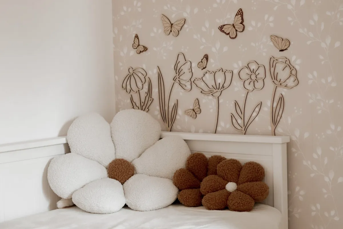 Børn Liswycina Interiør-Flowers & Butterflies Vægdekoration