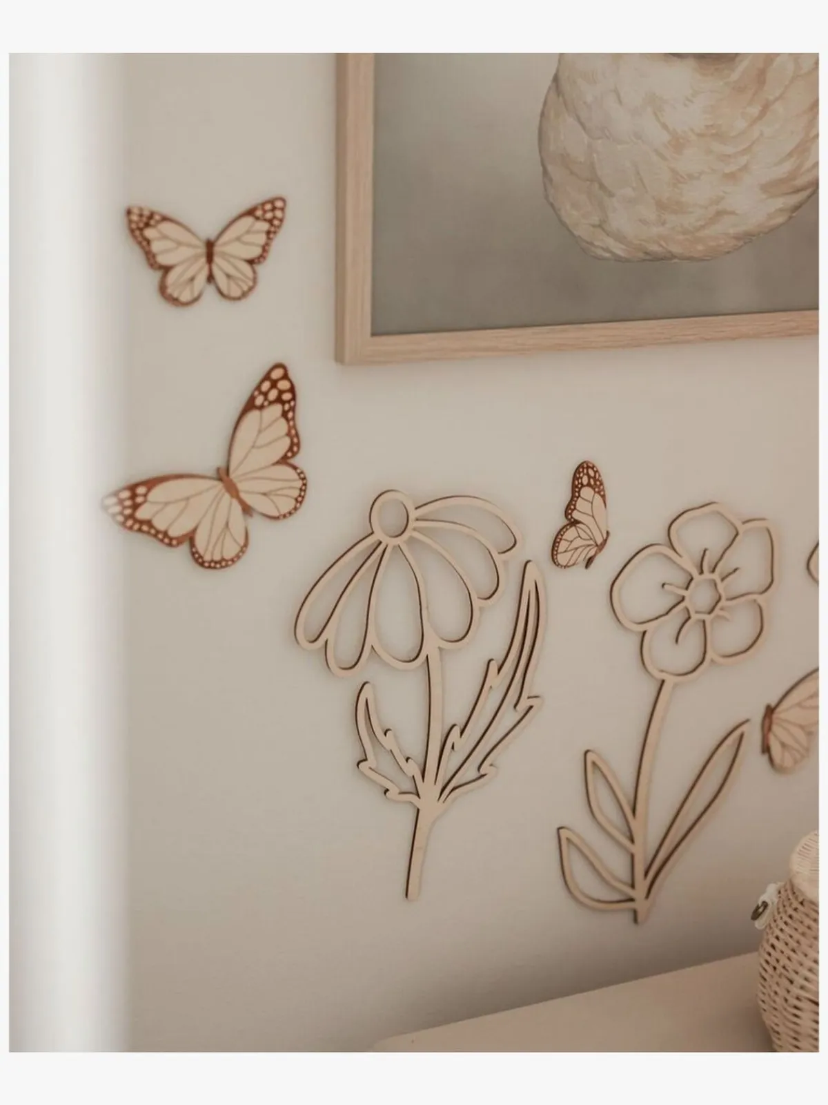 Børn Liswycina Interiør-Flowers & Butterflies Vægdekoration