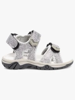 Børn LittleChamps Sandaler & Klipklapper-Little Champs Race Glitter Sandaler Silver