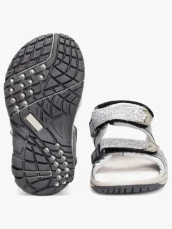 Børn LittleChamps Sandaler & Klipklapper-Little Champs Race Glitter Sandaler Silver