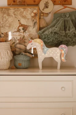 Lamper & Belysning|LittleLights Little Lights Lampe Enhjørning, Lyserød Lyserød