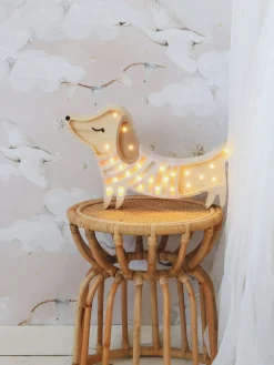 Lamper & Belysning|LittleLights Little Lights Lampe Hundehvalp, Strawberry Cream Lyserød