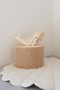 Lamper & Belysning|LittleLights Little Lights Lampe Hval, Albino White Beige