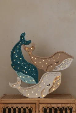 Lamper & Belysning|LittleLights Little Lights Lampe Hval, Galaxy Teal Blå