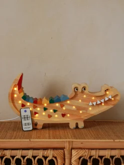 Lamper & Belysning|LittleLights Little Lights Lampe Krokodille, Caribbean Wood