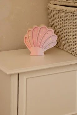 Børn LittleLights Lamper & Belysning-Little Lights Lampe Muslingeskal, Mermaids Pink