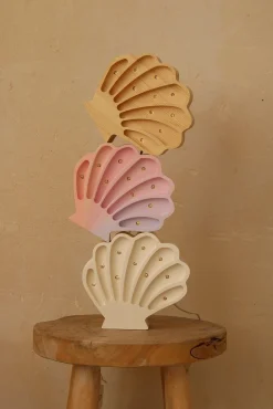 Børn LittleLights Lamper & Belysning-Little Lights Lampe Muslingeskal, Coastal Wood