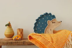 Lamper & Belysning|LittleLights Little Lights Lampe Pindsvin, Træ/Blå Beige/Blå